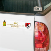 11e GEARMOREERD CAVALRY-REGIMENT Bumpersticker (Op Truck)