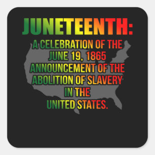 11e herdenking van de Amerikaanse zwarte geschiede Vierkante Sticker