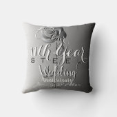 11e jaar Jubileum staal Roos Kussen (Achterkant)