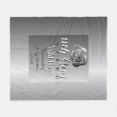 11e Jubileum-Roos voor weddenschappen Fleece Deken (Voorkant (Horizontaal))
