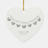 11e Jubileum-sierbloem Keramisch Ornament (Achterkant)