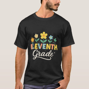 11e klas wilde bloem bloemig terug naar school ler t-shirt