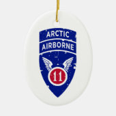 11e Luchtlandingsdivisie "Arctic Angels" in nood Keramisch Ornament (Voorkant)