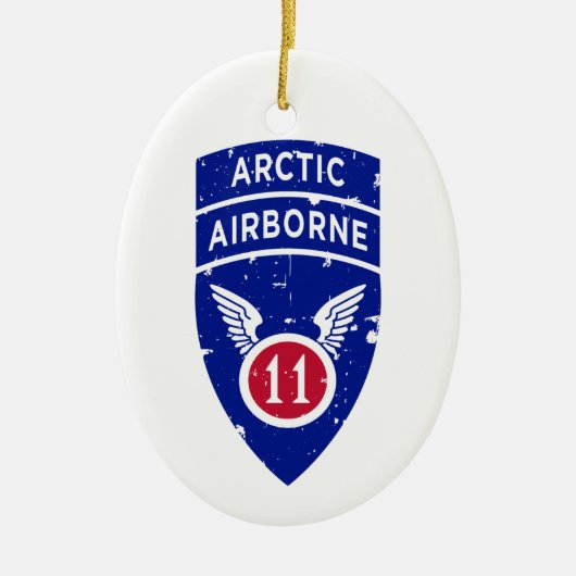 11e Luchtlandingsdivisie "Arctic Angels" in nood Keramisch Ornament (Voorkant)