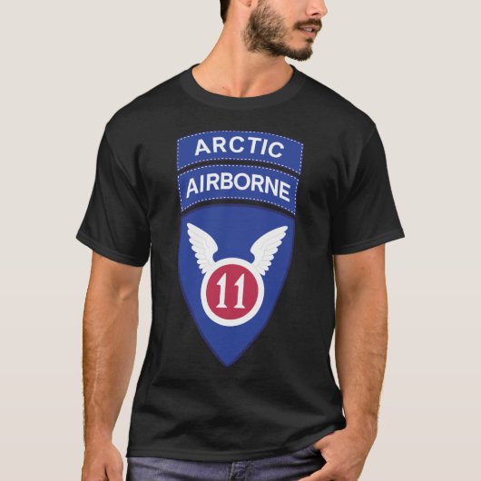 11e Luchtlandingsdivisie - SSI w Arctic Tab T-shirt (Voorkant)