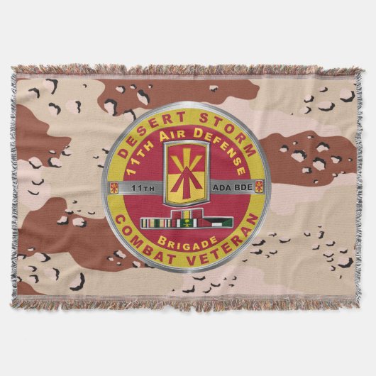 11e Luchtverdedigingsbrigade Desert Storm-veteraan Deken (Voorkant)