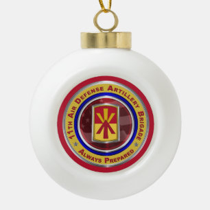 11e luchtverdedigingsbrigade keramische bal ornament