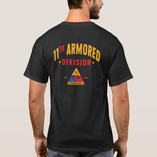 11e Pantserdivisie "Thunderbolt" Custom T-shirt (Achterkant)