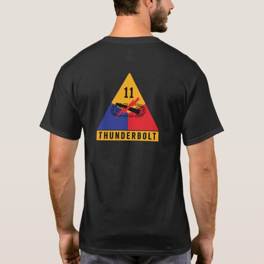 11e Pantserdivisie "Thunderbolt" Custom T-shirt (Achterkant)