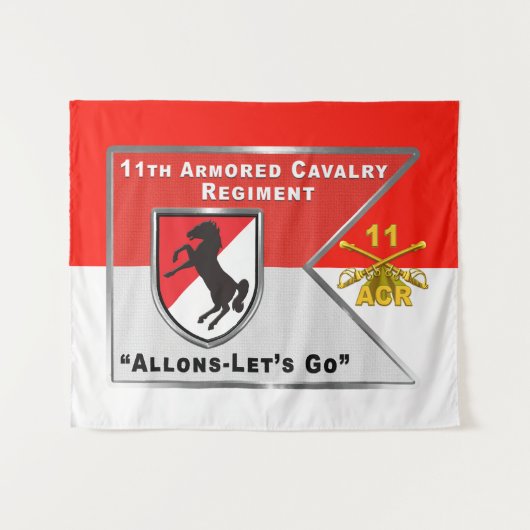 11e Pantserregiment ACR Wandkleed (Voorkant (horizontaal))