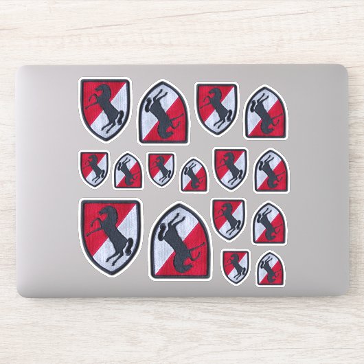 11e Pantserregiment Fort Meade Contour Sticker (Computer)
