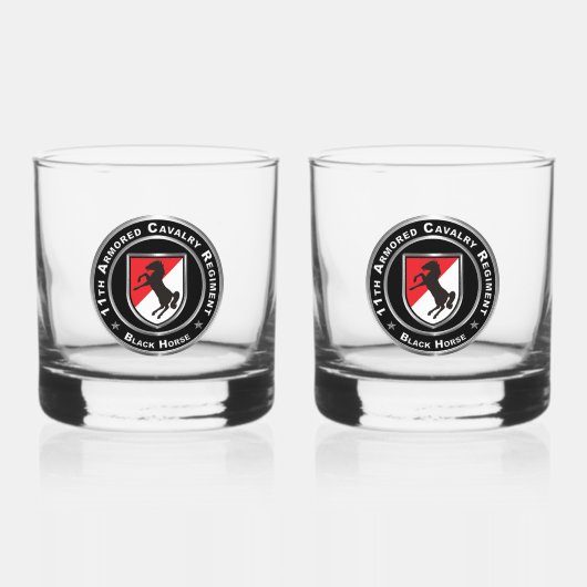 11e regiment gepantserde cavalerie whisky glas (Voorkant)