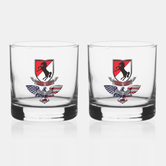 11e regiment gepantserde cavalerie whisky glas (Voorkant)