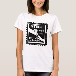 11e trouwdag met handen t-shirt