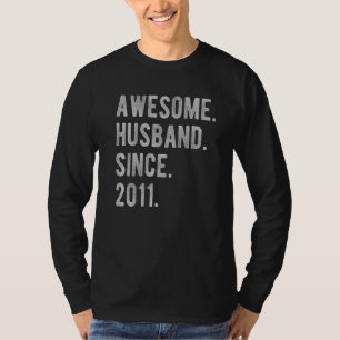 11e trouwdag voor hem Geweldige man s T-shirt