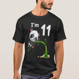 11e verjaardag 11 jaar oude dierbaren Panda 2 T-shirt