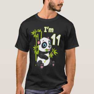 11e verjaardag 11 jaar oude dierbaren Panda 3 T-shirt