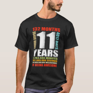 11e verjaardag 11 jaar oude jongens Kinder meisjes T-shirt