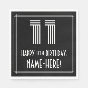 11e verjaardag: Art Deco Geïnspireerde look "11" + Servet