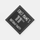 11e verjaardag: Art Deco Style + aangepaste naam Servet (Hoek)