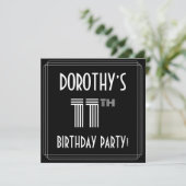 11e verjaardag: Art Deco Style met aangepaste naam Kaart (Staand voorkant)