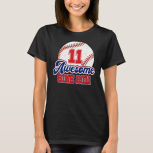 11e verjaardag Baseball Player 11 jaar oude Vintag T-shirt