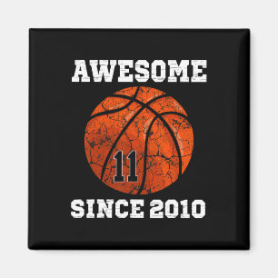 11e verjaardag basketbal liefhebber cadeau 11 jaar magneet