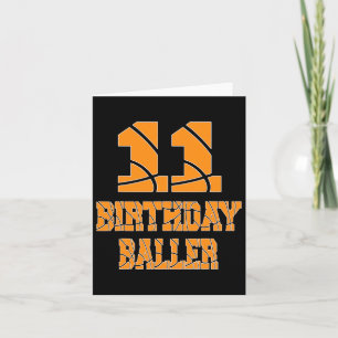 11e verjaardag Byller Boy 11 jaar oud Bysketbyll T Kaart