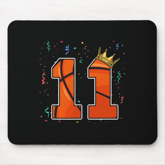 11e Verjaardag Bysketbyll Groot Nummer 11 Jaar Oud Muismat (Voorkant)