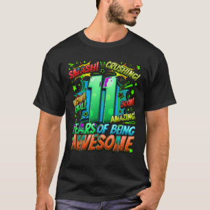 11e verjaardag Comic Style Geweldige sinds 2012 11 T-shirt