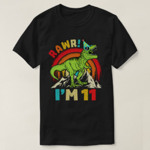 11e verjaardag Dinosaur T Rex Rawr Ik ben 11 voor T-shirt