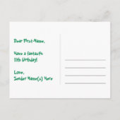 11e verjaardag: Fun Stars Patroon, Regenboog 11, N Briefkaart (Achterkant)