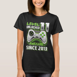 11e Verjaardag Gamer 11 Jaar Oud Grappig Bday Boy  T-shirt
