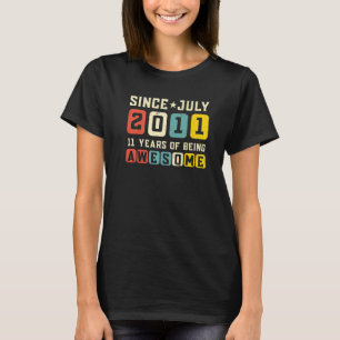 11e verjaardag Geweldige sinds juli 2011 Vintage T-shirt