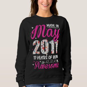 11e verjaardag Geweldige sinds mei 2011 Floral Trui