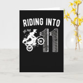 11e verjaardag Gift Dirt Bike 11-jarige fietser Kaart (Gele Bloem)