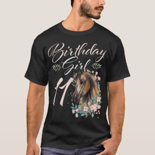 11e verjaardag Girl Horse Lover 11 jaar oude dag T T-shirt