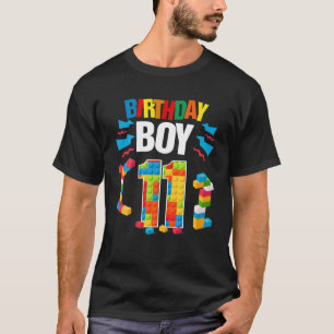 11e verjaardag Hoofd Bouwer 11 jaar oud Blok Bu T-shirt