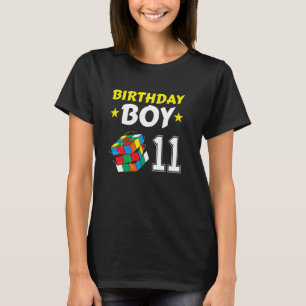 11e Verjaardag Jongen Cubing Puzzel Speed Cubing 1 T-shirt