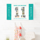 11e verjaardag jubileumnummer 11 fotocollage spandoek (Insitu)