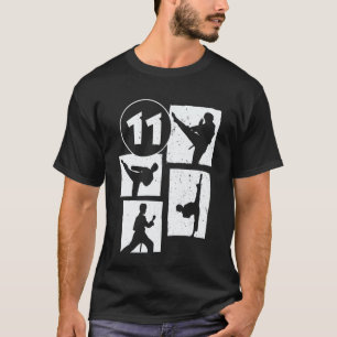 11e verjaardag Karate Taekwondo 11 jaar oude jonge T-shirt