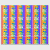 11e verjaardag: kleurrijk, vun regenboogpatroon # cadeaupapier (Vlak)