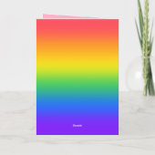 11e verjaardag: kleurrijke regenboog # 11, Naam va Kaart (Achterkant)