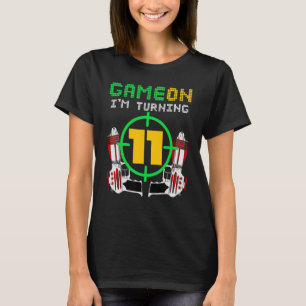 11e Verjaardag Laser Label Verjaardagsspel op I'm T-shirt