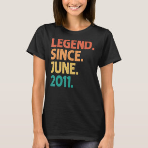 11e verjaardag Legende sinds juni 2011 elf jaar ou T-shirt