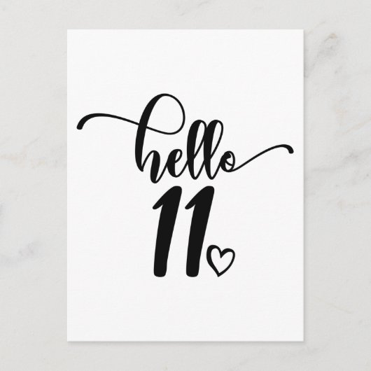 11e verjaardag Meisjes Hallo Elf Schattig 11 Jaar Briefkaart (Voorkant)