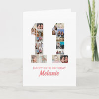 11e verjaardag nummer 11 Fotocollage gepersonalise