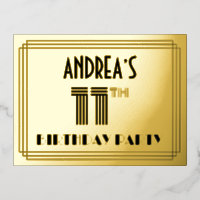 11e verjaardag partij ~ Art Deco Style "11" + naam