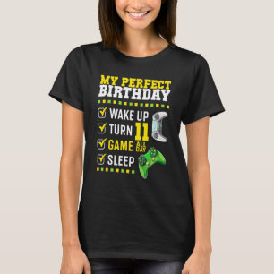 11e verjaardag partij perfect voor gamer 11 jaar o t-shirt