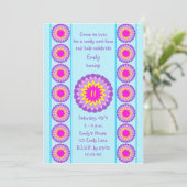 11e verjaardag Party uitnodiging Cool Blue 11 (Staand voorkant)